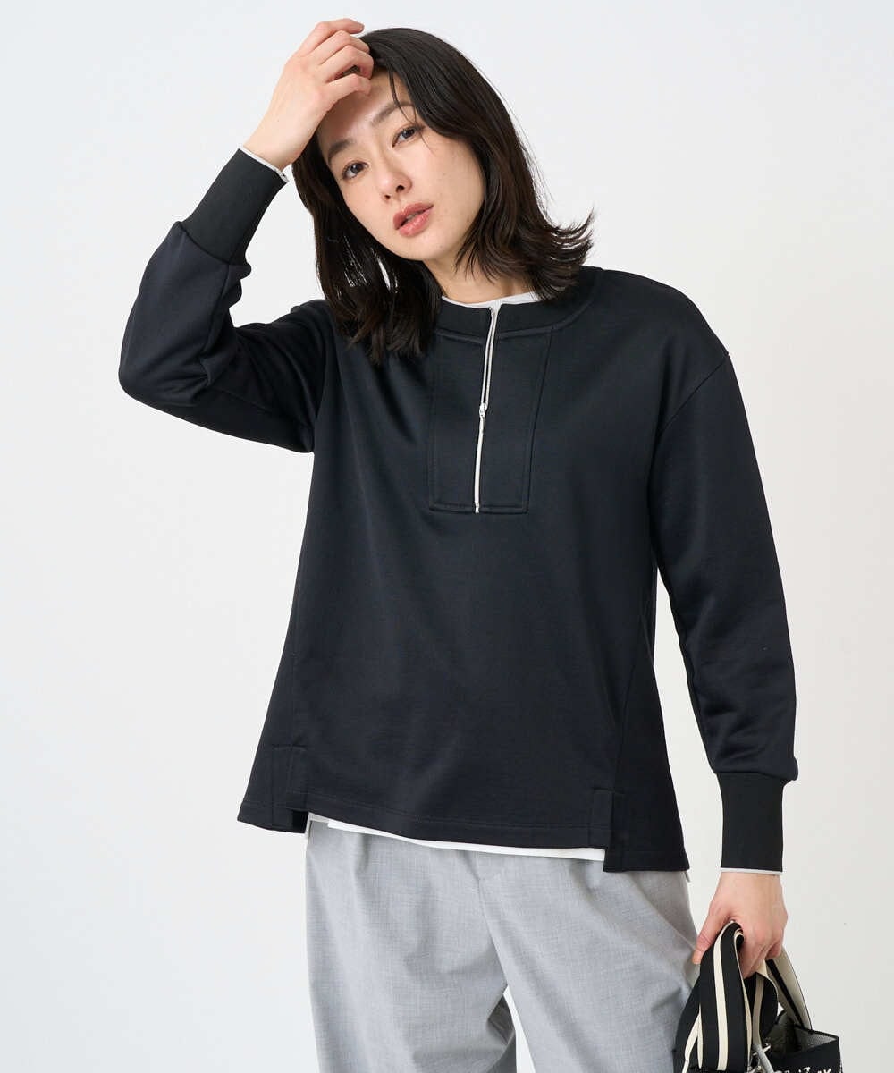 PZKEE02290 GEORGES RECH(ジョルジュ・レッシュ) ハーフジップジャージープルオーバー ネイビー