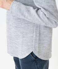 PZKEE09250 GEORGES RECH(ジョルジュ・レッシュ) ラメニットテープロゴ刺繍プルオーバー ライトグレー