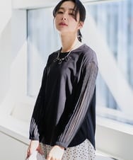 PZKEE24230 GEORGES RECH(ジョルジュ・レッシュ) プリーツスリーブジャージープルオーバー ブラック