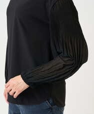 PZKEE24230 GEORGES RECH(ジョルジュ・レッシュ) プリーツスリーブジャージープルオーバー ブラック