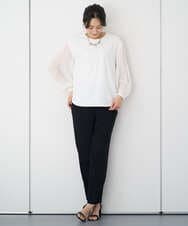 PZKEE24230 GEORGES RECH(ジョルジュ・レッシュ) プリーツスリーブジャージープルオーバー ブラック