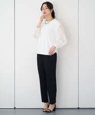 PZKEE24230 GEORGES RECH(ジョルジュ・レッシュ) プリーツスリーブジャージープルオーバー ブラック