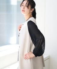 PZKEE24230 GEORGES RECH(ジョルジュ・レッシュ) プリーツスリーブジャージープルオーバー ブラック