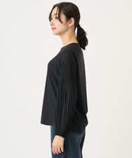 PZKEE24230 GEORGES RECH(ジョルジュ・レッシュ) プリーツスリーブジャージープルオーバー ブラック