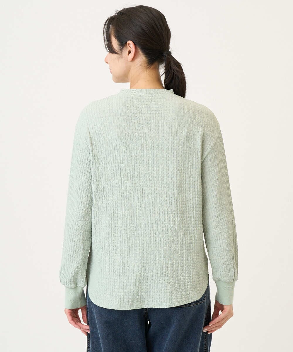 PZKEE27180 GEORGES RECH(ジョルジュ・レッシュ) ジャカードボトルネックジャージープルオーバー グリーン