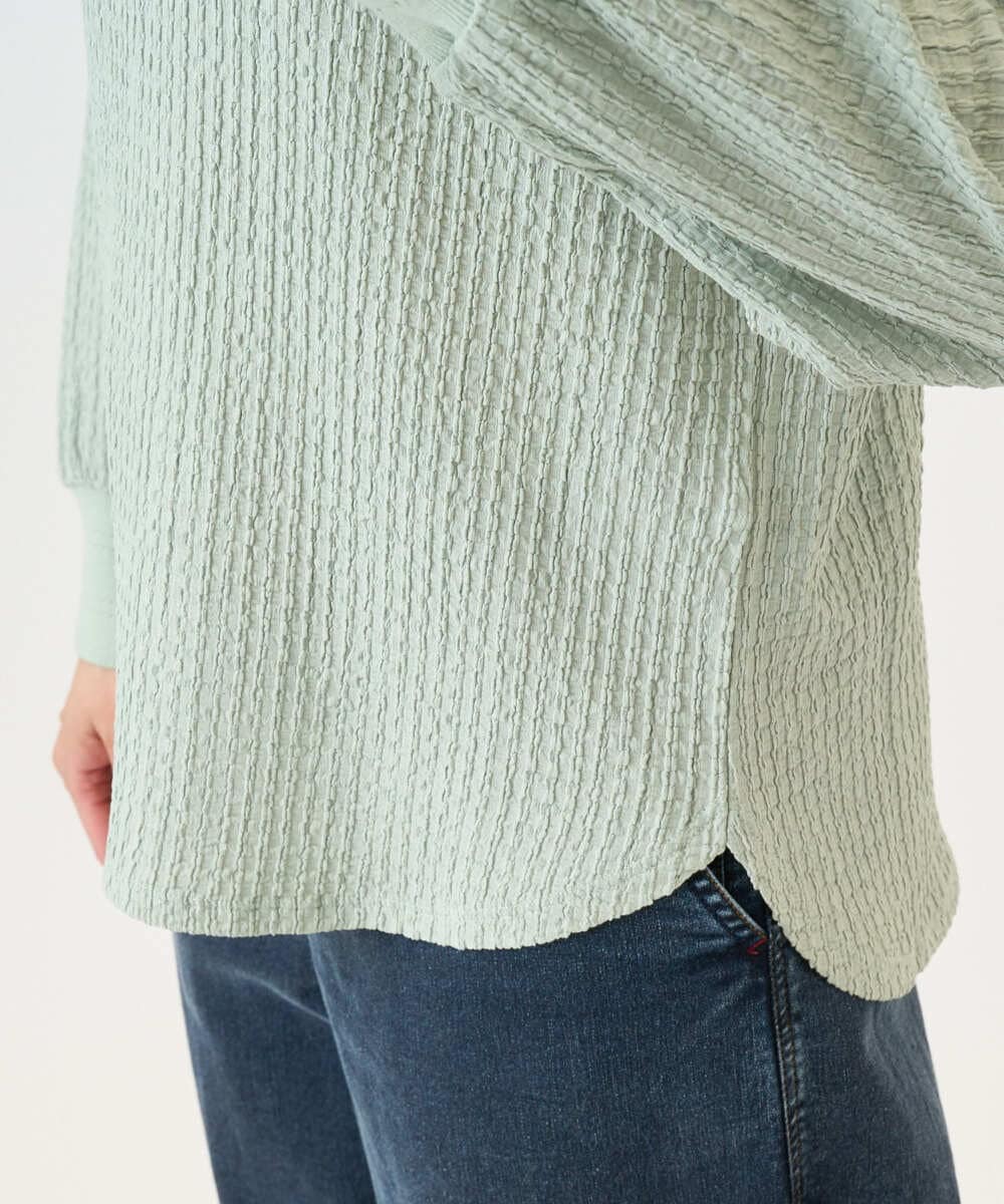 PZKEE27180 GEORGES RECH(ジョルジュ・レッシュ) ジャカードボトルネックジャージープルオーバー グリーン