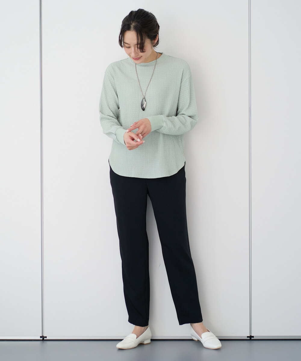 PZKEE27180 GEORGES RECH(ジョルジュ・レッシュ) ジャカードボトルネックジャージープルオーバー グリーン