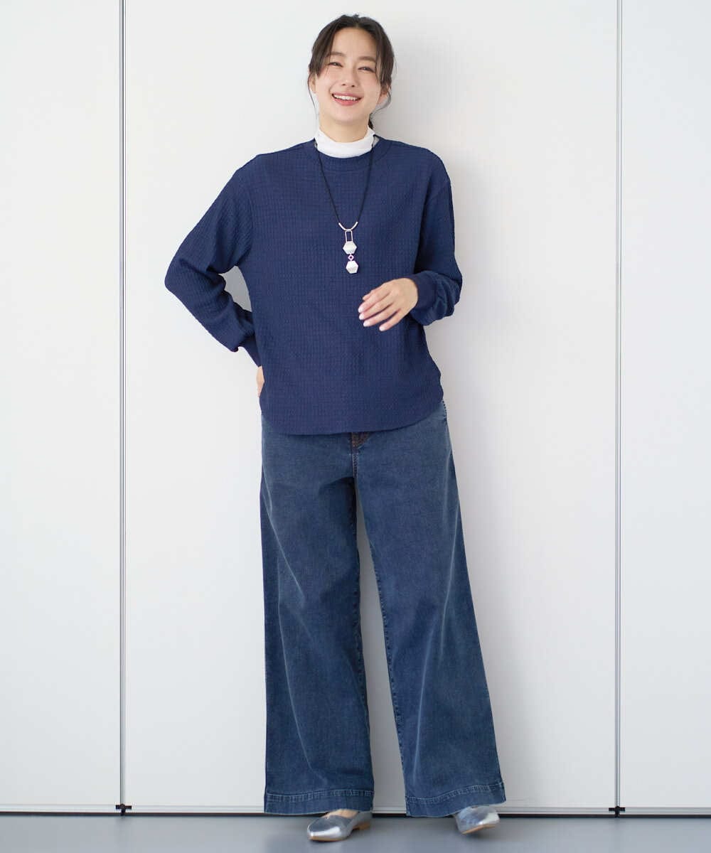 PZKEE27180 GEORGES RECH(ジョルジュ・レッシュ) ジャカードボトルネックジャージープルオーバー グリーン