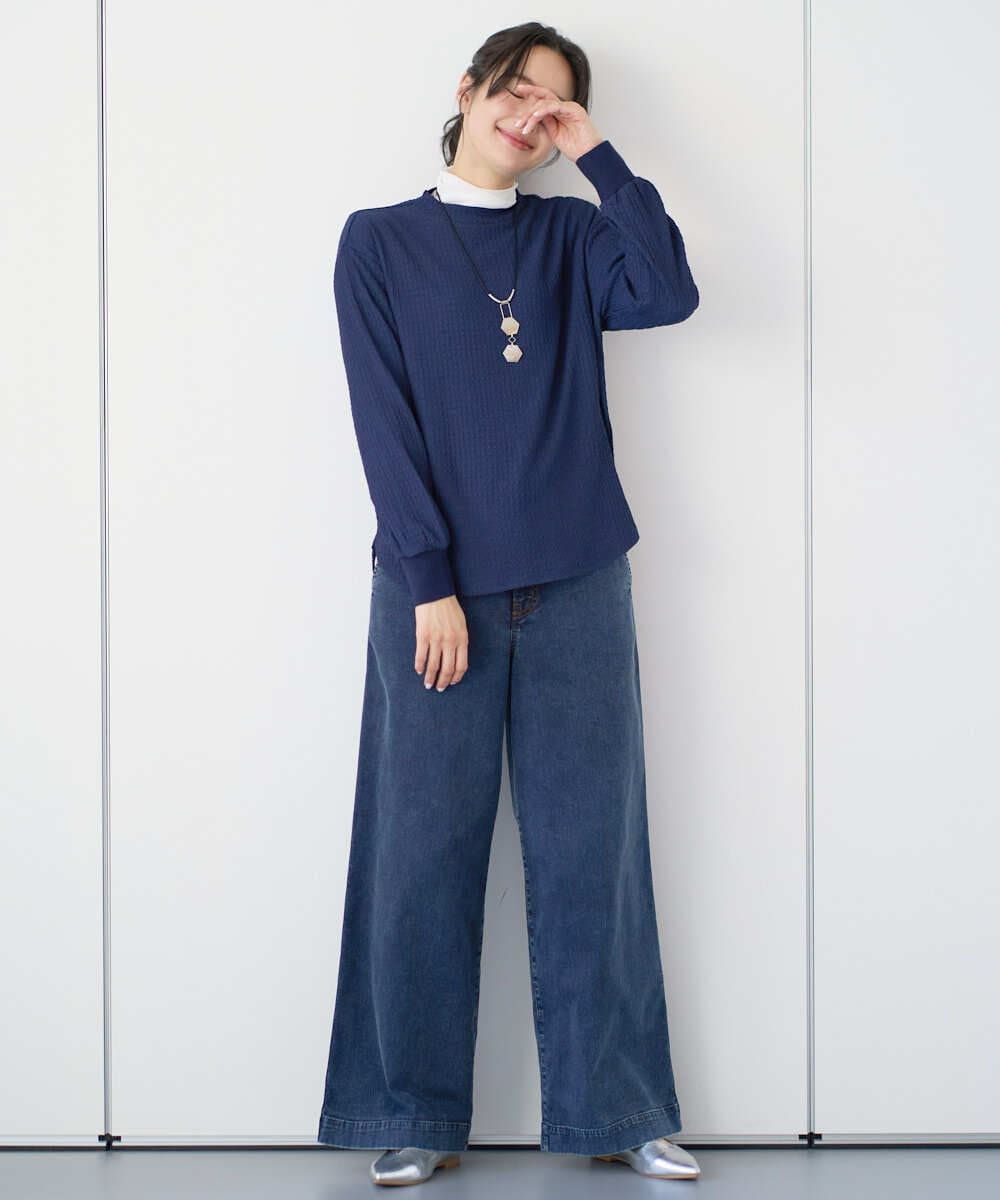 PZKEE27180 GEORGES RECH(ジョルジュ・レッシュ) ジャカードボトルネックジャージープルオーバー グリーン