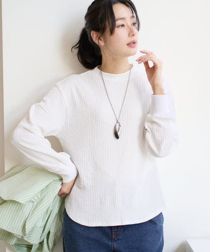 PZKEE27180 GEORGES RECH ジャカードボトルネックジャージープルオーバー