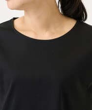 PZKEE46110 GEORGES RECH(ジョルジュ・レッシュ) ロゴ刺繍フレンチスリーブカットソー ブラック