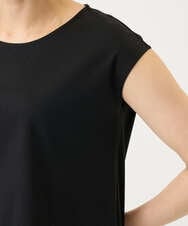 PZKEE46110 GEORGES RECH(ジョルジュ・レッシュ) ロゴ刺繍フレンチスリーブカットソー ブラック