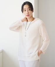 PZKEE46110 GEORGES RECH(ジョルジュ・レッシュ) ロゴ刺繍フレンチスリーブカットソー ブラック