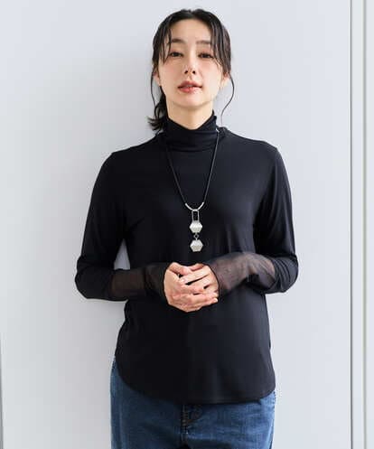 PZKEF13130 GEORGES RECH チュールハイネックカットソー