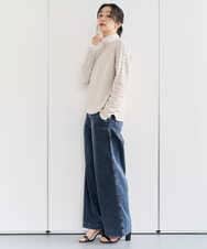 PZKEF13130 GEORGES RECH(ジョルジュ・レッシュ) チュールハイネックカットソー ブラック