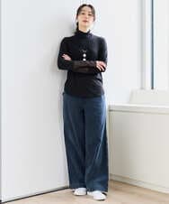 PZKEF13130 GEORGES RECH(ジョルジュ・レッシュ) チュールハイネックカットソー ブラック