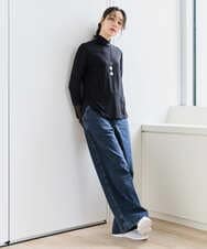 PZKEF13130 GEORGES RECH(ジョルジュ・レッシュ) チュールハイネックカットソー ブラック