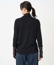 PZKEF13130 GEORGES RECH(ジョルジュ・レッシュ) チュールハイネックカットソー ブラック