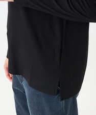 PZKEF14150 GEORGES RECH(ジョルジュ・レッシュ) ベアテンロゴ刺繍カットソー ブラック