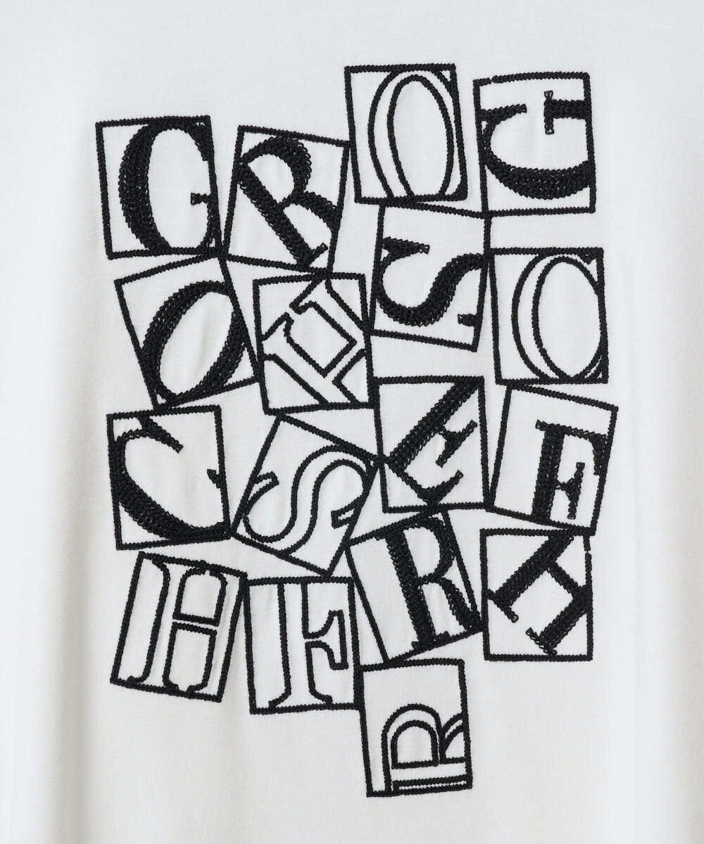 PZKEF14150 GEORGES RECH(ジョルジュ・レッシュ) ベアテンロゴ刺繍カットソー ブラック