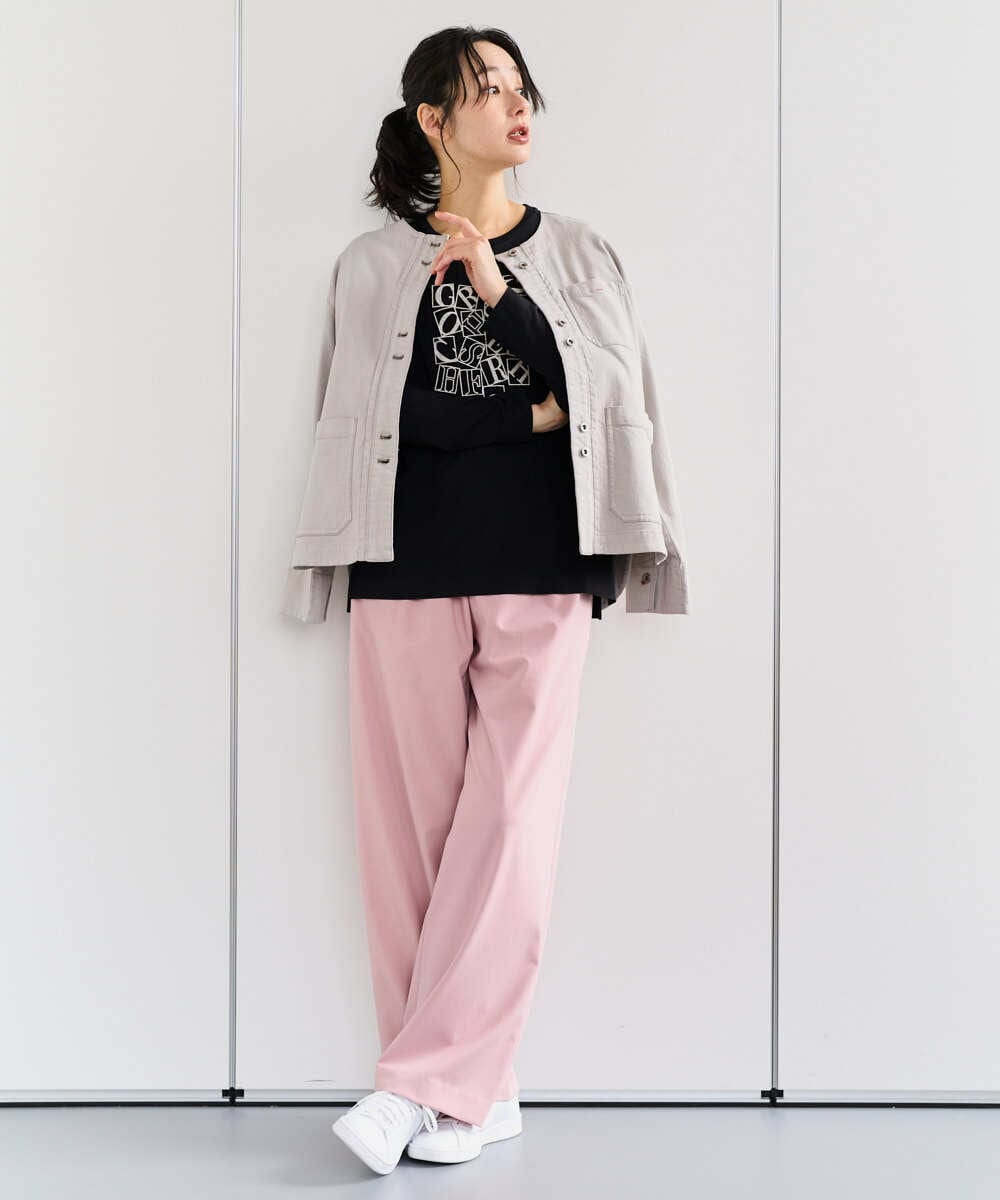 PZKEF14150 GEORGES RECH(ジョルジュ・レッシュ) ベアテンロゴ刺繍カットソー ブラック