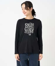 PZKEF14150 GEORGES RECH(ジョルジュ・レッシュ) ベアテンロゴ刺繍カットソー ブラック