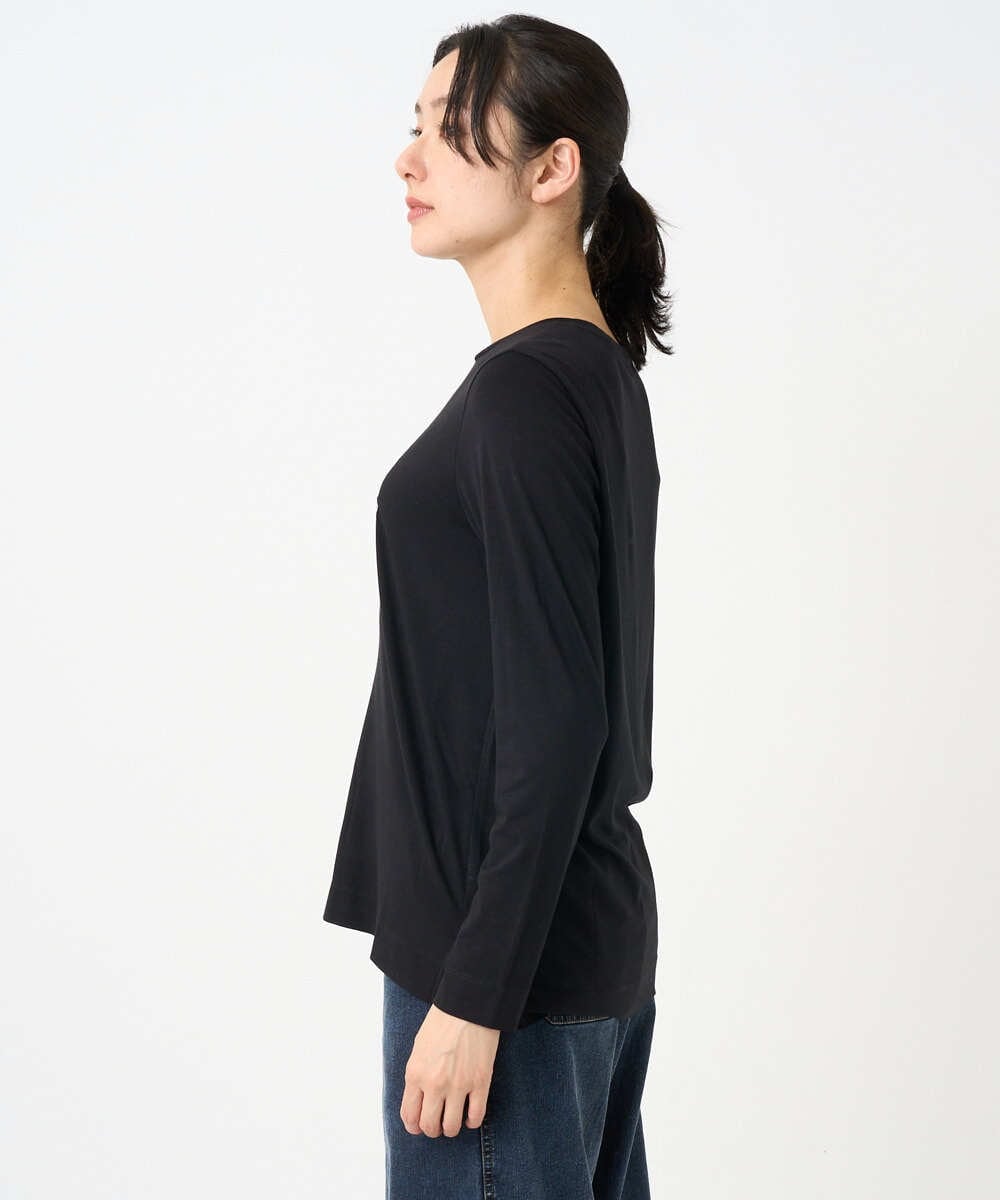 PZKEF14150 GEORGES RECH(ジョルジュ・レッシュ) ベアテンロゴ刺繍カットソー ブラック