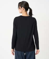 PZKEF14150 GEORGES RECH(ジョルジュ・レッシュ) ベアテンロゴ刺繍カットソー ブラック