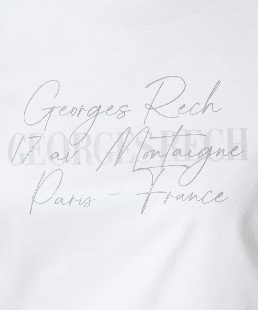 PZKER25150 GEORGES RECH(ジョルジュ・レッシュ) 【洗える】ロゴロングスリーブTシャツ ホワイト