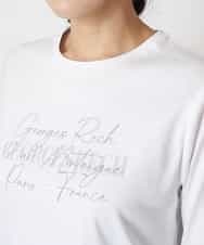PZKER25150 GEORGES RECH(ジョルジュ・レッシュ) 【洗える】ロゴロングスリーブTシャツ ホワイト