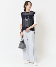 PZKGA17170 GEORGES RECH(ジョルジュ・レッシュ)  [日本製]ストレッチリブカットソー ネイビー