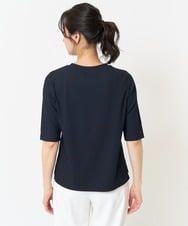 PZKGA17170 GEORGES RECH(ジョルジュ・レッシュ)  [日本製]ストレッチリブカットソー ネイビー