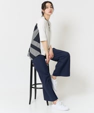 PZKGA18290 GEORGES RECH(ジョルジュ・レッシュ) バックシャン幾何プリントカットソー ネイビー