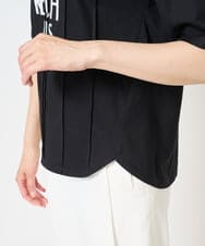 PZKGA37180 GEORGES RECH(ジョルジュ・レッシュ) ピンタックロゴカットソー ブラック