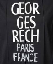 PZKGA37180 GEORGES RECH(ジョルジュ・レッシュ) ピンタックロゴカットソー ブラック