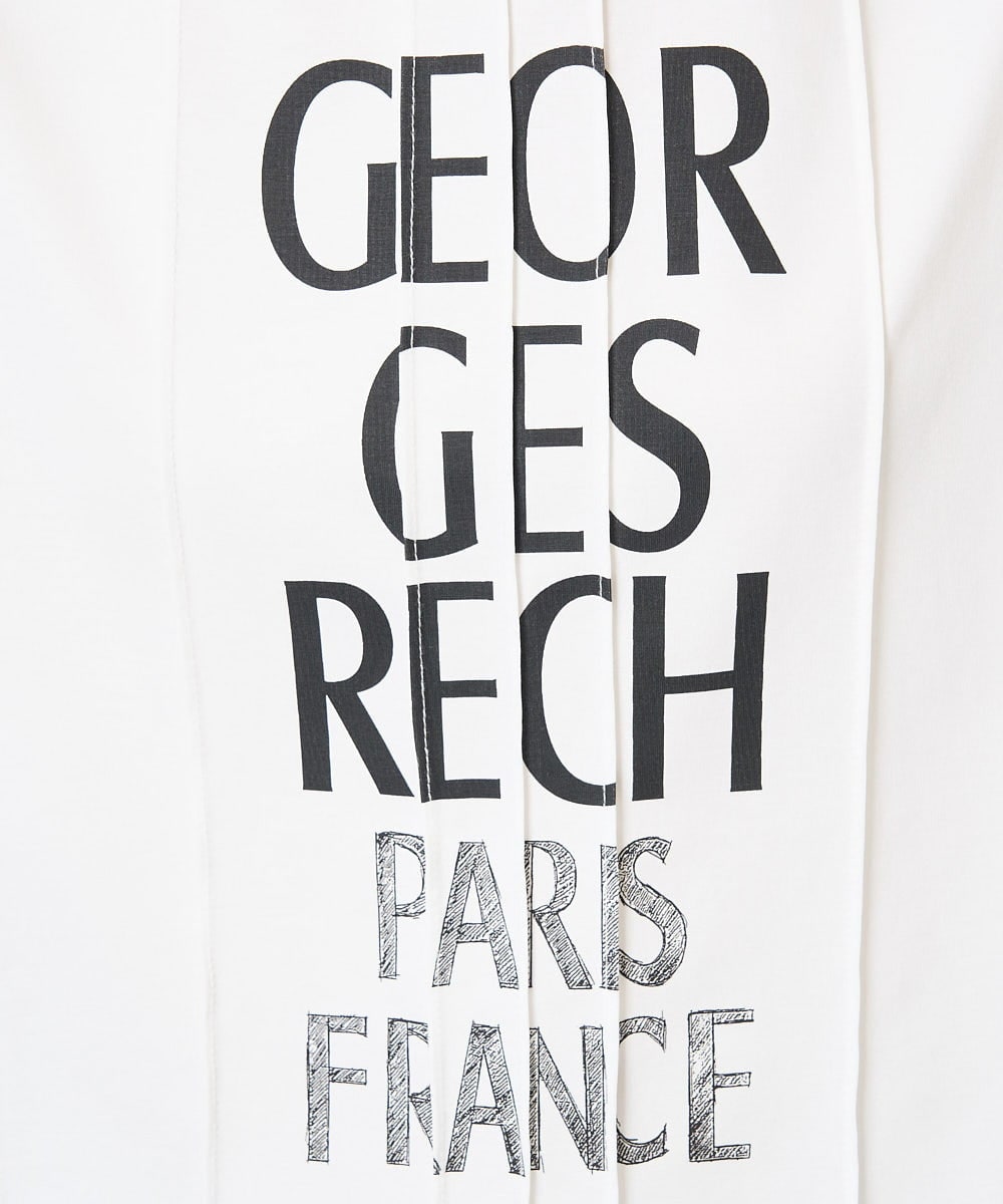 PZKGA37180 GEORGES RECH(ジョルジュ・レッシュ) ピンタックロゴカットソー ブラック