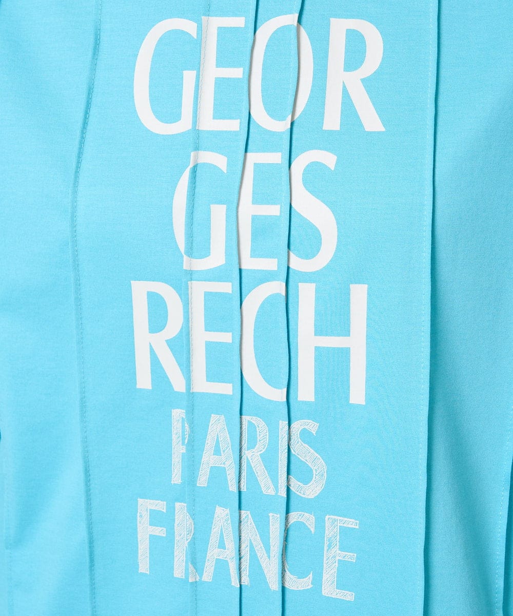PZKGA37180 GEORGES RECH(ジョルジュ・レッシュ) ピンタックロゴカットソー ブラック