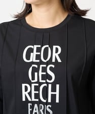 PZKGA37180 GEORGES RECH(ジョルジュ・レッシュ) ピンタックロゴカットソー ブラック
