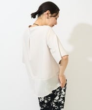 PZKGA41240 GEORGES RECH(ジョルジュ・レッシュ)  [日本製/接触冷感]シアーコンビジャージープルオーバー アイボリー