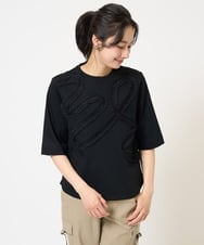 PZKGB47230 GEORGES RECH(ジョルジュ・レッシュ) チュールテープラインカットソー ブラック