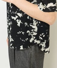 PZKGC43240 GEORGES RECH(ジョルジュ・レッシュ) [日本製]ギャザーハイネック5分袖カットソー ブラック