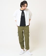 PZKGC81110 GEORGES RECH(ジョルジュ・レッシュ)  [日本製/多機能素材]カットジョーゼットタンクトップ アイボリー