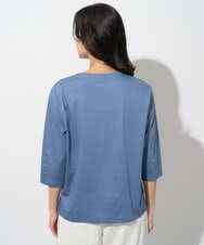 PZKGD08190 GEORGES RECH(ジョルジュ・レッシュ) スムースジャージーロゴ刺繍カットソー ブルー