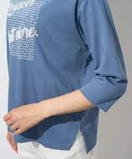 PZKGD08190 GEORGES RECH(ジョルジュ・レッシュ) スムースジャージーロゴ刺繍カットソー ブルー