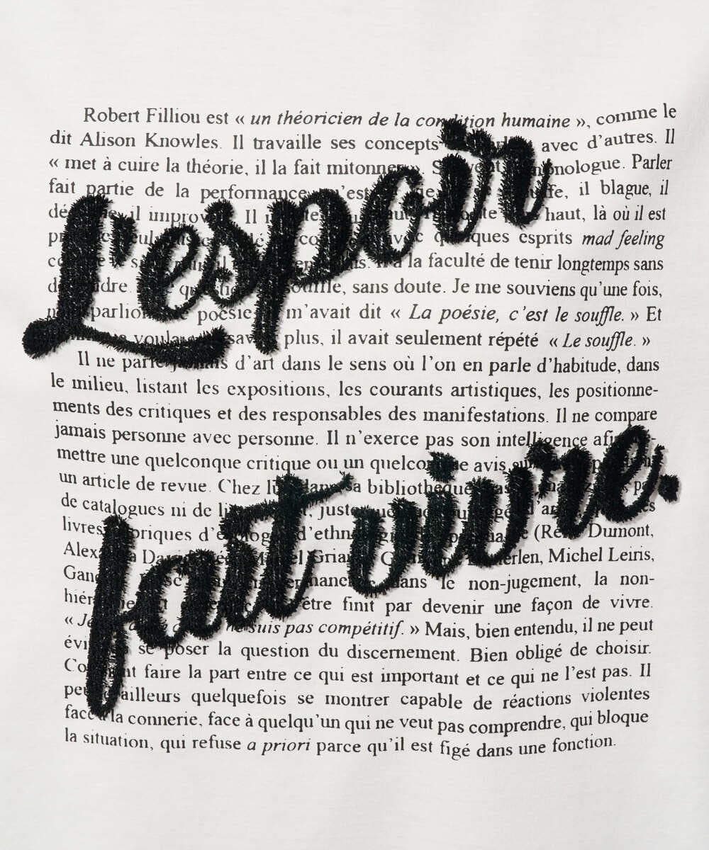 PZKGD08190 GEORGES RECH(ジョルジュ・レッシュ) スムースジャージーロゴ刺繍カットソー ブルー