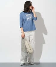 PZKGD08190 GEORGES RECH(ジョルジュ・レッシュ) スムースジャージーロゴ刺繍カットソー ブルー