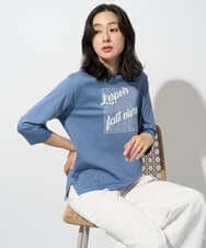 PZKGD08190 GEORGES RECH(ジョルジュ・レッシュ) スムースジャージーロゴ刺繍カットソー ブルー