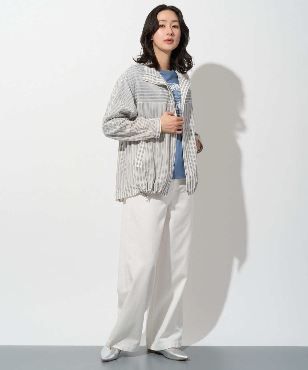 PZKGD08190 GEORGES RECH(ジョルジュ・レッシュ) スムースジャージーロゴ刺繍カットソー ブルー