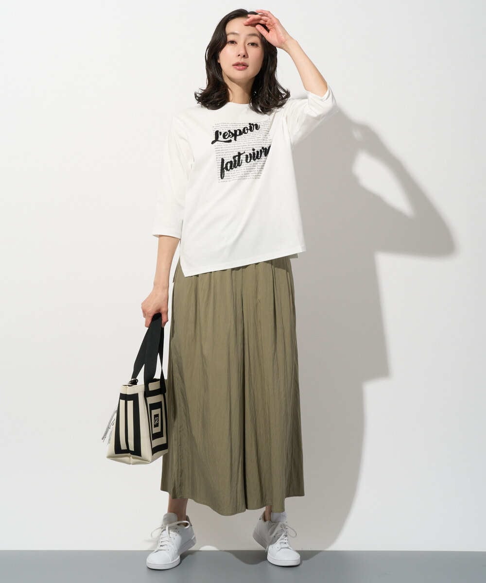 PZKGD08190 GEORGES RECH(ジョルジュ・レッシュ) スムースジャージーロゴ刺繍カットソー ブルー