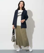 PZKGD08190 GEORGES RECH(ジョルジュ・レッシュ) スムースジャージーロゴ刺繍カットソー ブルー